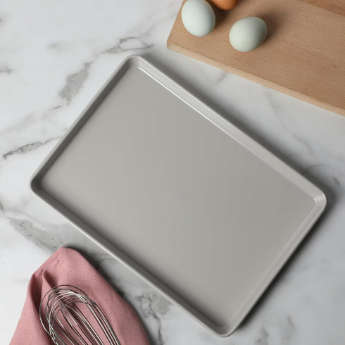 Martha Stewart Gallen 13 x 9 Inch Nonstick Carbon Steel Cookie Sheet - Cool Grey