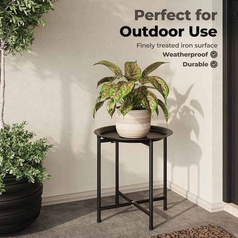 Bamworld Plant Stand Indoor Tall Plant Table for Large Plants Outdoor Plant Stool Metal Plant Holder for Patio Garden