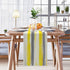 Decor(13x72 inch) Emvency Yellow Abstract Table Runner, Modern Grey White Striped Dining Decor for Kitchen Coffee Table