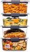Rubbermaid Brilliance BPA Free Airtight Food Storage Containers with Lids, Set of 4 (4.7 Cup) for Meal Prep