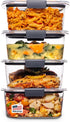Rubbermaid Brilliance BPA Free Airtight Food Storage Containers with Lids, Set of 4 (4.7 Cup) for Meal Prep