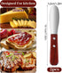 Ouligay 2 Set Pcs Butter Knife Spreader, Cheese Spreader Knife, Stainless Steel Straight Edge Wide Butter Spreaders