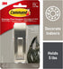 Command Large Modern Reflections Metal Hook, Brushed Nickel, 1-Hook, 2-Strips
