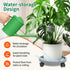 1 11 inch Pc Plant Caddy with Lockable Wheels, Drainage & Self-watering Design, Movable Wheeled Round Planter Stand