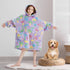 6-13YR Fiosnow Glow in the Dark Mushroom Blanket Hoodies for Kids Oversize Wearable Blanket Hoodies for Boys Girls