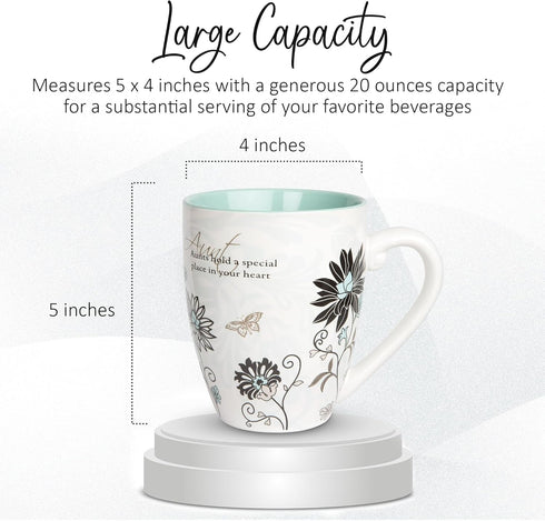 Pavilion Aunt Coffee Mug, Mark My Words Auntie Design, Ceramic, 20 oz, Microwave & Dishwasher Safe
