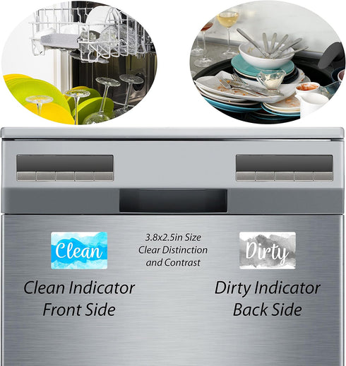 Brothers Bench Blue & Gray Dishwasher Magnet - Clean Dirty Sign for Kitchen Organization and Refrigerator