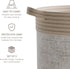 Set 3 RGI Home Decorative Storage Baskets with Safari Animal Prints of Round Fabric Rope and Linen Organizer Bins