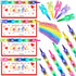 Noveread 24 Valentines Cards and Stacking Crayons 24 Pcs 5 Colors Panda Buildable