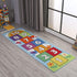 HUSHEGKA Count Hop & Hopscotch Rug for Kids, Floor Play Area Rug Game Carpet Crawl Jump Mat, Skid-Proof Backing, Great