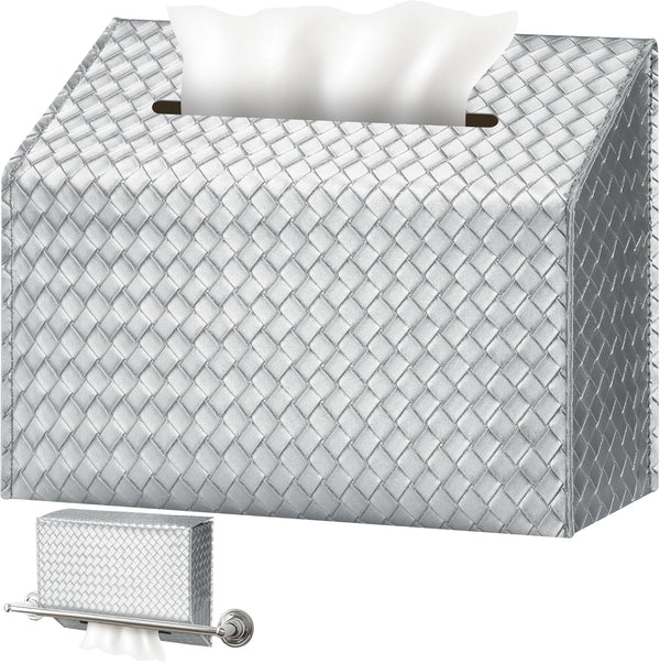 NiHome PU Leather Tissue Box Cover for Kleenex Hand Towels, Versatile for