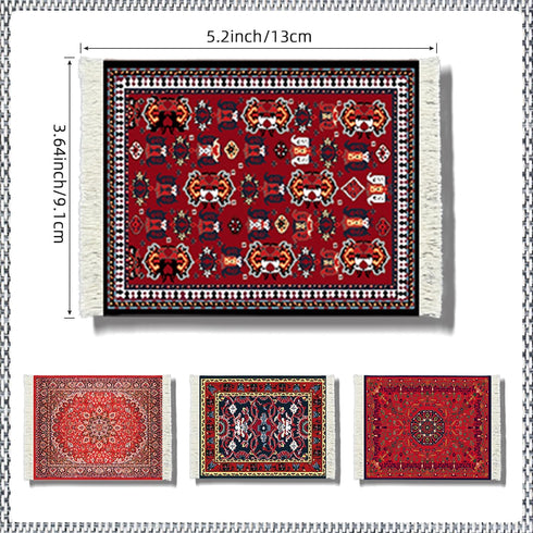 Set Oriental-Style Rug Table Carpet Coaster Absorbent Drink Native American Inspired Colorful Cute & Sturdy Table Rugs