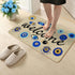 Evil Eye Doormat, Psychedelic Welcome Mat, Low-Profile Non-Slip Throw Rug for Indoor/Outdoor, 17 X 30 Inch