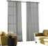 Curtainworks Soho Voile Sheer Grommet Curtain Panel, Silver, 59 by 84"