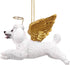 ANGEL ORNAMENT WHITE POODLE