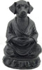 Bellaa 29608 Meditating Dog Statue, Cute Zen Buddha Yoga Pose Monk for Indoor and Outdoor Decor