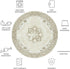 3' (TSN102W) SAFAVIEH Washable Rug Tucson Collection - Round, Sage & Ivory, Slip Resistant & Easy to Clean, Ideal