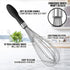 Zulay 11-Inch Stainless Steel Whisk - Balloon Whisk Kitchen Tool with Soft Silicone Handle