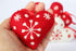 Hearts Christmas Ornaments Set of 4, 100% Pure New Zealand Wool Handmade Eco-Friendly Decor