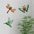 YNGFIL Hummingbird Butterfly Dragonfly Metal Wall Art, 3 Pack 9 Inch Hanging Decor for Indoor Outdoor