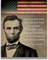 Govivo Abraham Lincoln Historic Quote Wall Decor Art Print, American Patriotic President, Unframed Artwork
