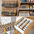 36 4 oz NETANY Pcs Glass Spice Jars with Bamboo Lids, Glass Jars with Minimalist Farmhouse Spice Labels Stickers