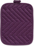 DII Heat Resistant Quilted Cotton Pot Holder Set, 7x9, Eggplant, 3 Count, Space for Personalization