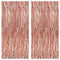 KatchOn Rose Gold Fringe Curtain, XtraLarge 3.2x8 Feet, Pack of 2 | Rosegold Backdrop for Anniversary, Wedding,
