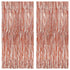 KatchOn Rose Gold Fringe Curtain, XtraLarge 3.2x8 Feet, Pack of 2 | Rosegold Backdrop for Anniversary, Wedding,
