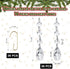 Jetec 72 Pieces Crystal Christmas Tree Ornaments - Clear Beads Garland with Water Drop Pendants and Hooks