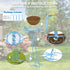 2 Sets J-Fly Pelican Metal Flowers Plant Holders Stand with Coconut Pots, Plants Stand Indoor Flower Pots Outdoor, Room