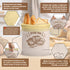 NIKKOUR (2 Pack) 2) Cotton Beeswax Bread Bag Reusable Double-Lock Freezer Safe for Homemade Sourdough Bread Food