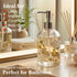17oz Topadorn Glass Soap Dispenser with Plastic Pump for Kitchen and Bathroom, Refillable Clear Bottle for Dish Soap