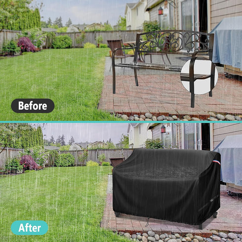 48" 500D 2- 48" 23" 28" Outdoor Garden Bench Cover, Waterproof Seater Patio Loveseat Cover, Outdoor UV Protection
