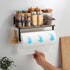 AIDILI 2 Pack Magnetic Paper Towel Holder with Shelf - Strong Magnetic Spice Rack for Refrigerator Fridge RV(Wall Mount