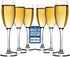 Volarium Champagne Flutes Set of 6, Elegant Crystal Glasses for Sparkling Wine, Perfect for Christmas, Weddings,