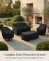 Yagvany 600D 22 22 18 Inch, Square Waterproof Patio Ottoman Cover, Heavy Duty Outdoor Furniture Cover with Windproof