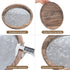 Hanobe Round Wood Decorative Tray: Rustic Wooden Tray for Coffee Table Farmhouse Centerpiece Mirror Candle Holder