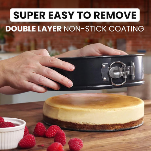 Zulay 9-Inch Premium Nonstick Springform Pan, Leak-Proof Design with Removable Bottom for Cheesecakes, Easy to Clean