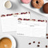 321Done Recipe Cards (Set of 50) Small Floral 3" x 5" - Double-Sided for Weddings, Made in USA - Watercolor Red Roses