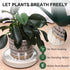 9.8Inch 4 2Pack Plant Caddy with Hidden Wheels, Rolling Plants Stand with Wheel, Invisible Casters, Indoor Plant