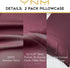 YnM Cooling Pillowcase 2 Pack, King Size (21''x40''), Burgundy