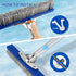 10-Inch Pool Brush Head - Combo Nylon & Stainless Steel Wire Bristles, Heavy Duty Metal Pool Brush for Extra Scrubbing