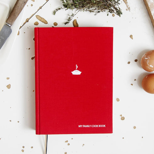 Suck UK My Family Cookbook | Blank Recipe Book to Write Your Own Recipes | Red Family Recipe Book