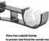 AddGrace Double Curtain Rod Brackets Set of 4 for Drapery Rod Window Hardware, Black