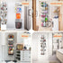 LUXEAR Over the Door Pantry Organizer, 6-Tier Adjustable Storage, No-Assembly Foldable Metal Hanging Organizer for