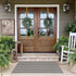 Collive Black and White Striped Door Mat, 27.5" x 43.3", Reversible Washable Front Porch Rug for Indoor Outdoor
