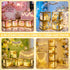 4 Lovelite Baby Boxes with Letters for Baby Shower, Clear Balloon Boxes with LED Fairy String Lights for Gender Reveal