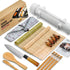 ISSEVE Sushi Making Kit, Sushi Bazooka Maker with Bamboo Mats, Chopsticks, Paddle, Spreader, Knife, DIY Roller Machine