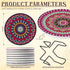 8 Set 4 Inch Patelai Pcs Boho Ceramic Coasters with Holder Mandala Round Absorbent Drink Coasters for Coffee Table